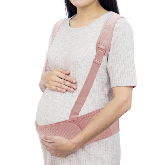 Unique Bargains Pregnancy Belly Band with Adjustable Straps 1 Pc Medium Pink