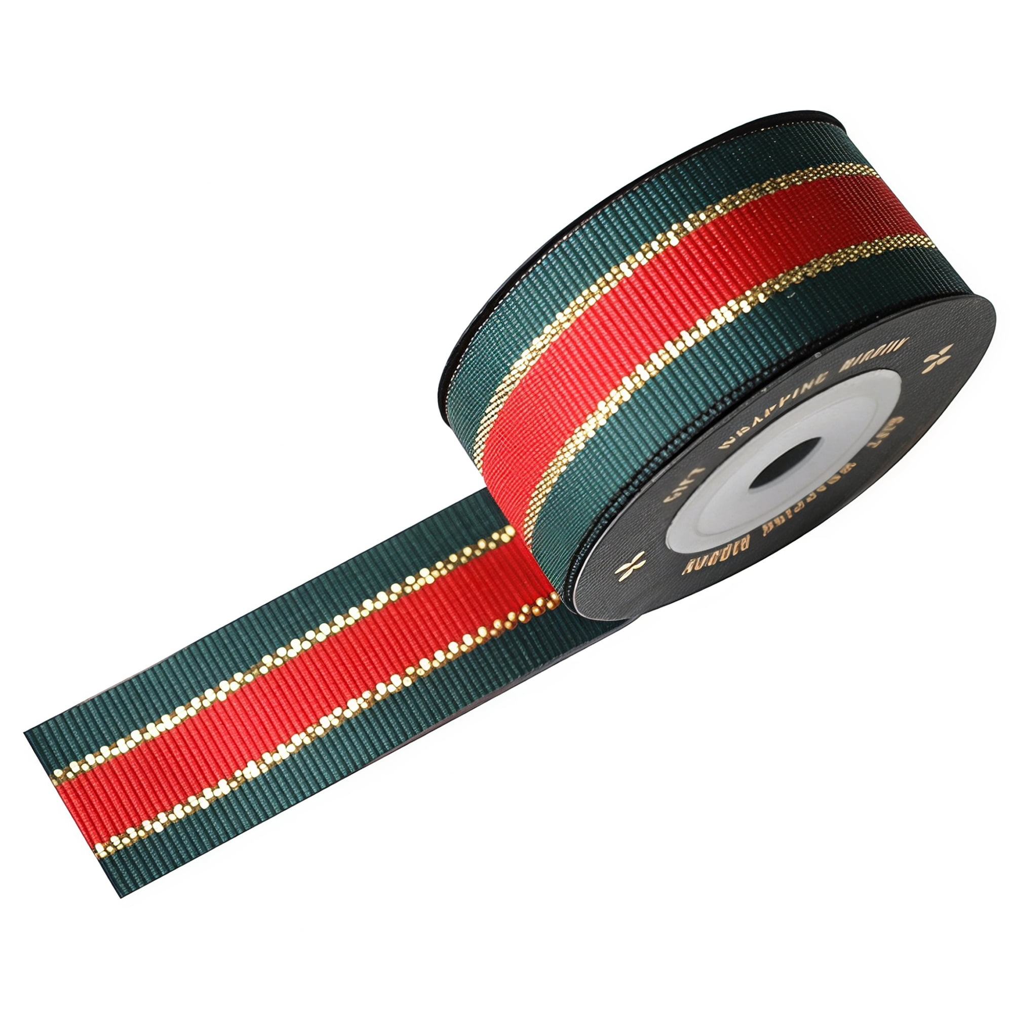 Unique Bargains Premium Fabric Ribbon for Gift Wrapping Dual Color 5.5 Yard