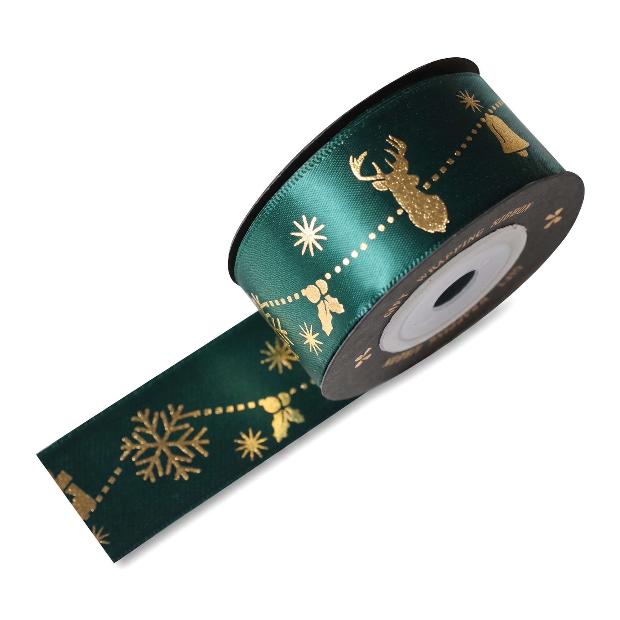 Unique Bargains Premium Fabric Ribbon for Gift Wrapping Green 5.5 Yard
