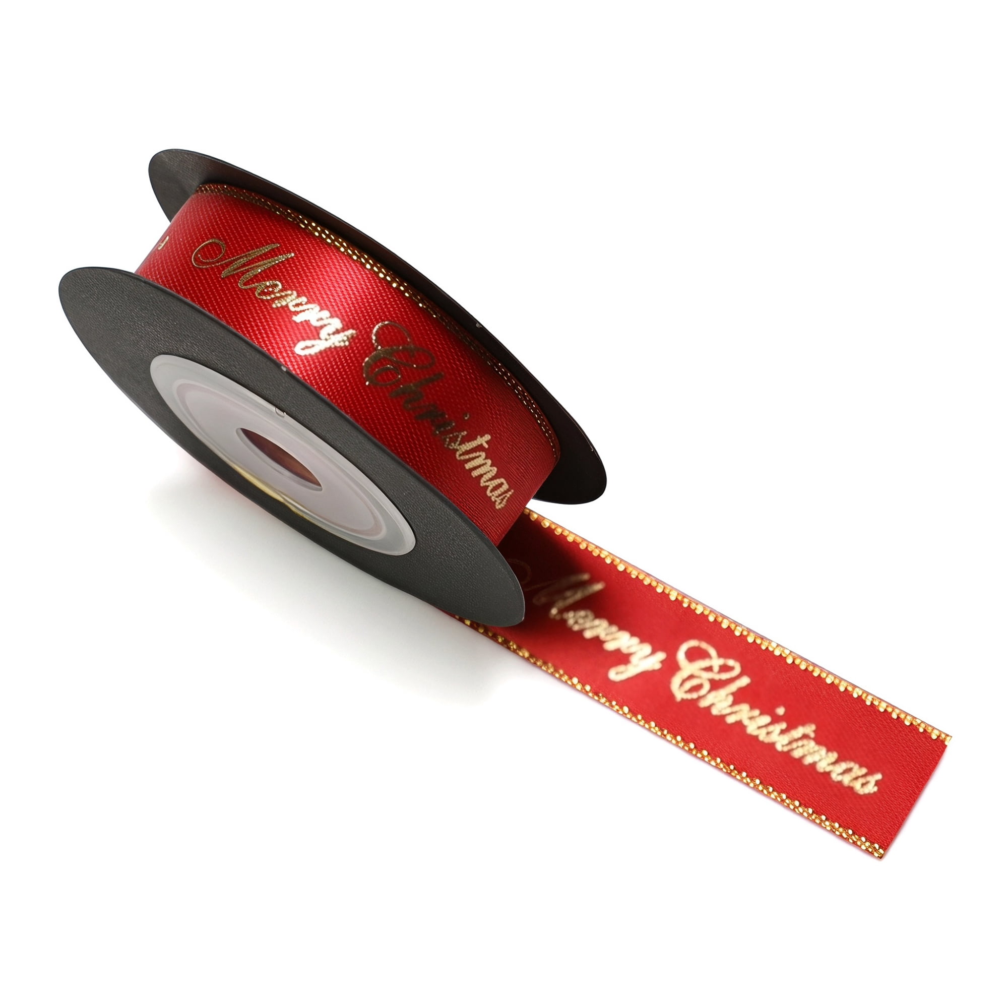Unique Bargains Premium Fabric Ribbon for Gift Wrapping Red Letter Pattern 5.5 Yard