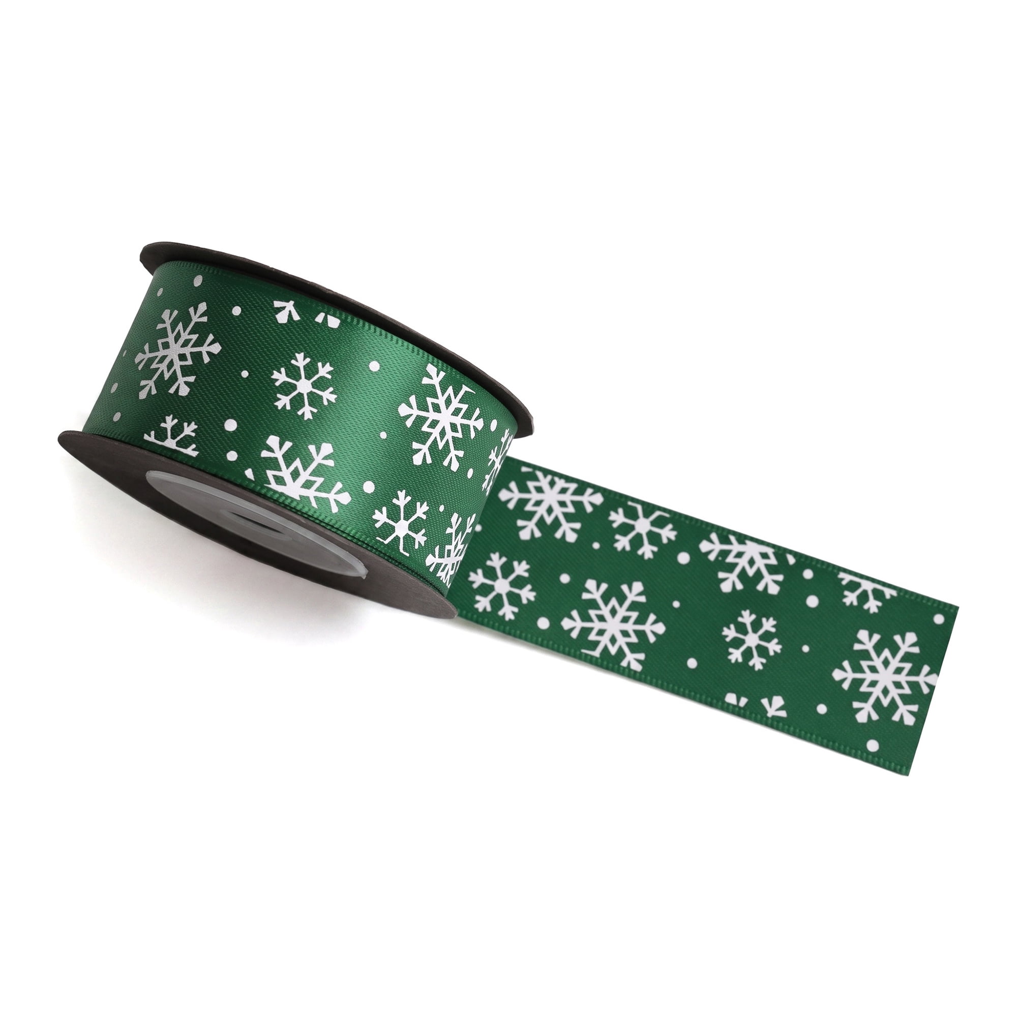 Unique Bargains Premium Fabric Ribbon for Gift Wrapping Snowflake Pattern 5.5 Yard