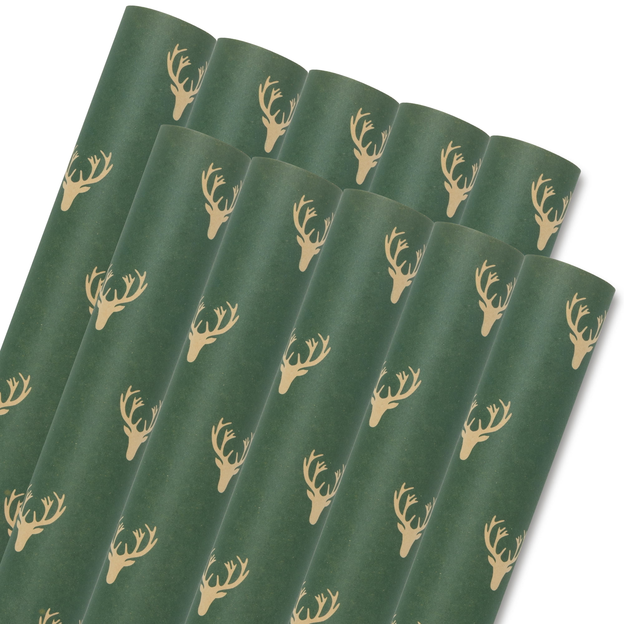 Unique Bargains Premium Gift Wrapping Paper for Christmas and Event Dark Green 27.6"x19.7"