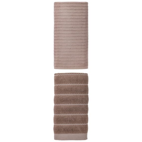 Unique Bargains Premium Waffle Bath Towel 2 Pack Grey 55" x 28"