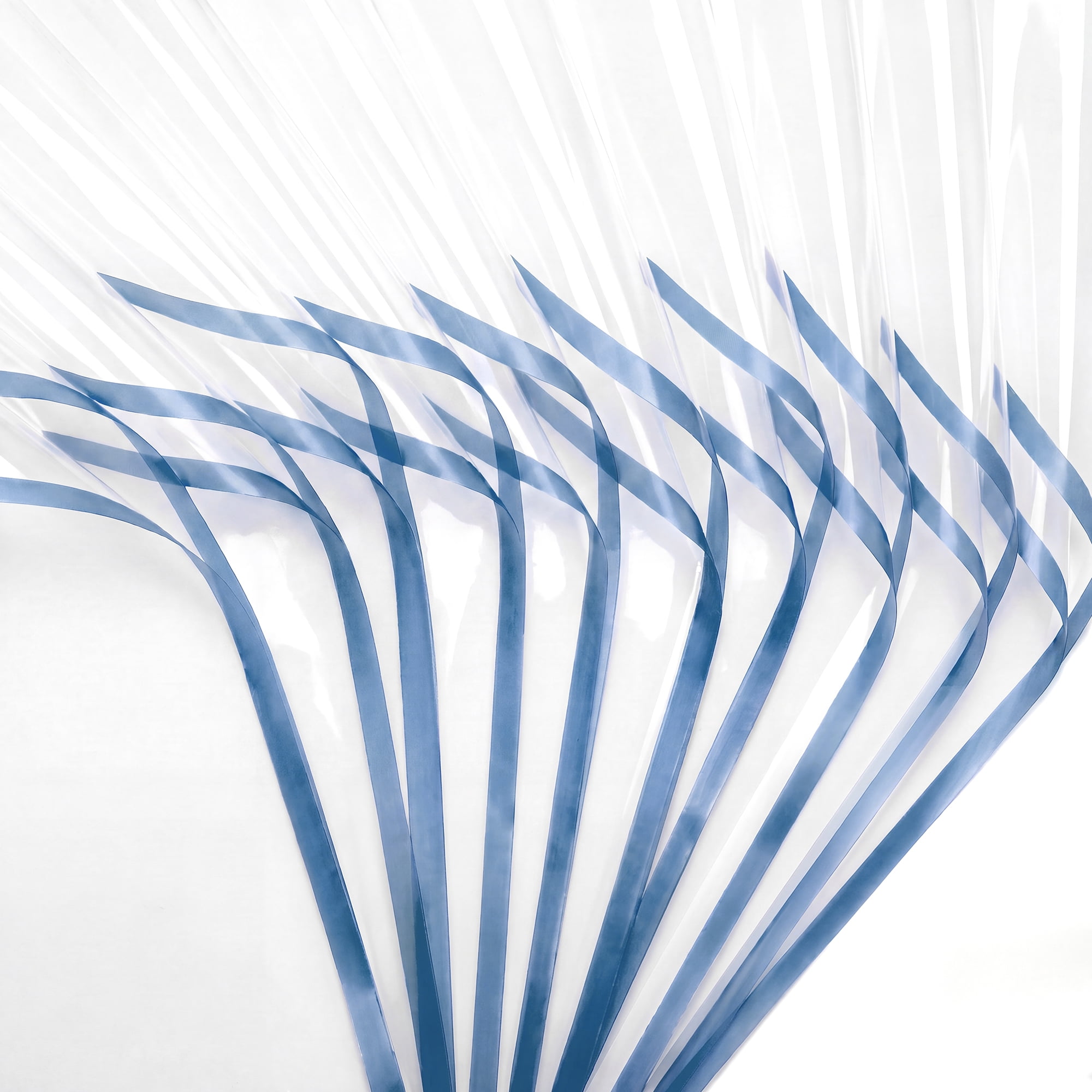 Unique Bargains Premium Waterproof Clear Gift Wrapping Paper for Gifts Blue 22"x 22"
