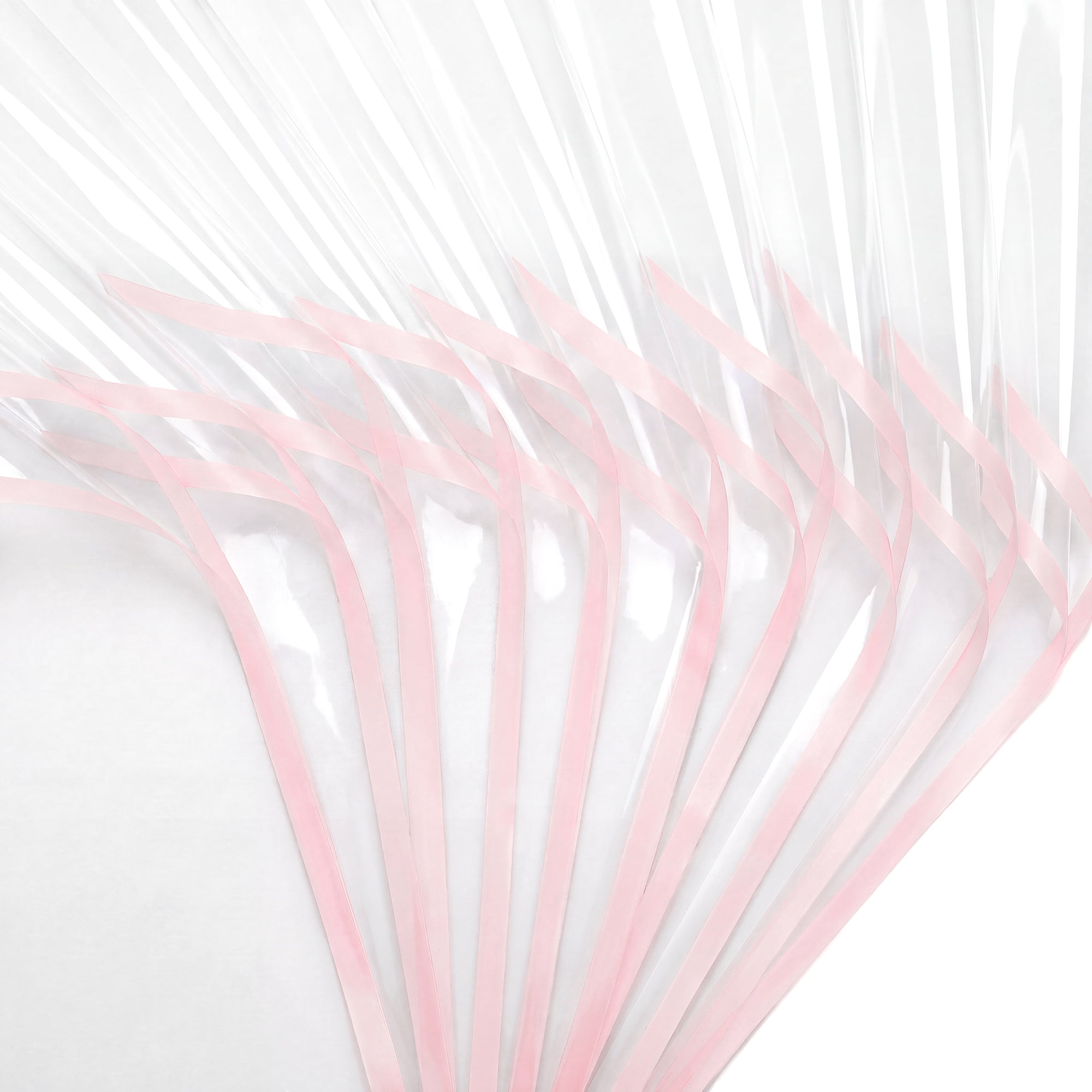 Unique Bargains Premium Waterproof Clear Gift Wrapping Paper for Gifts Light Pink 22"x 22"