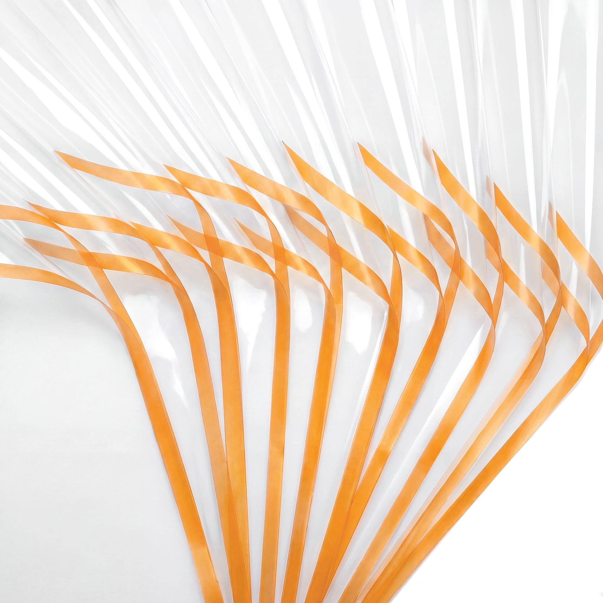 Unique Bargains Premium Waterproof Clear Gift Wrapping Paper for Gifts Orange 22"x 22"