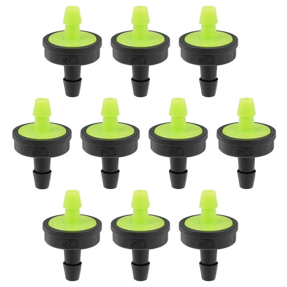 Unique Bargains Pressure Compensating Dripper 30L/H Emitter for Garden Lawn Drip Irrigation Green 15 Pcs