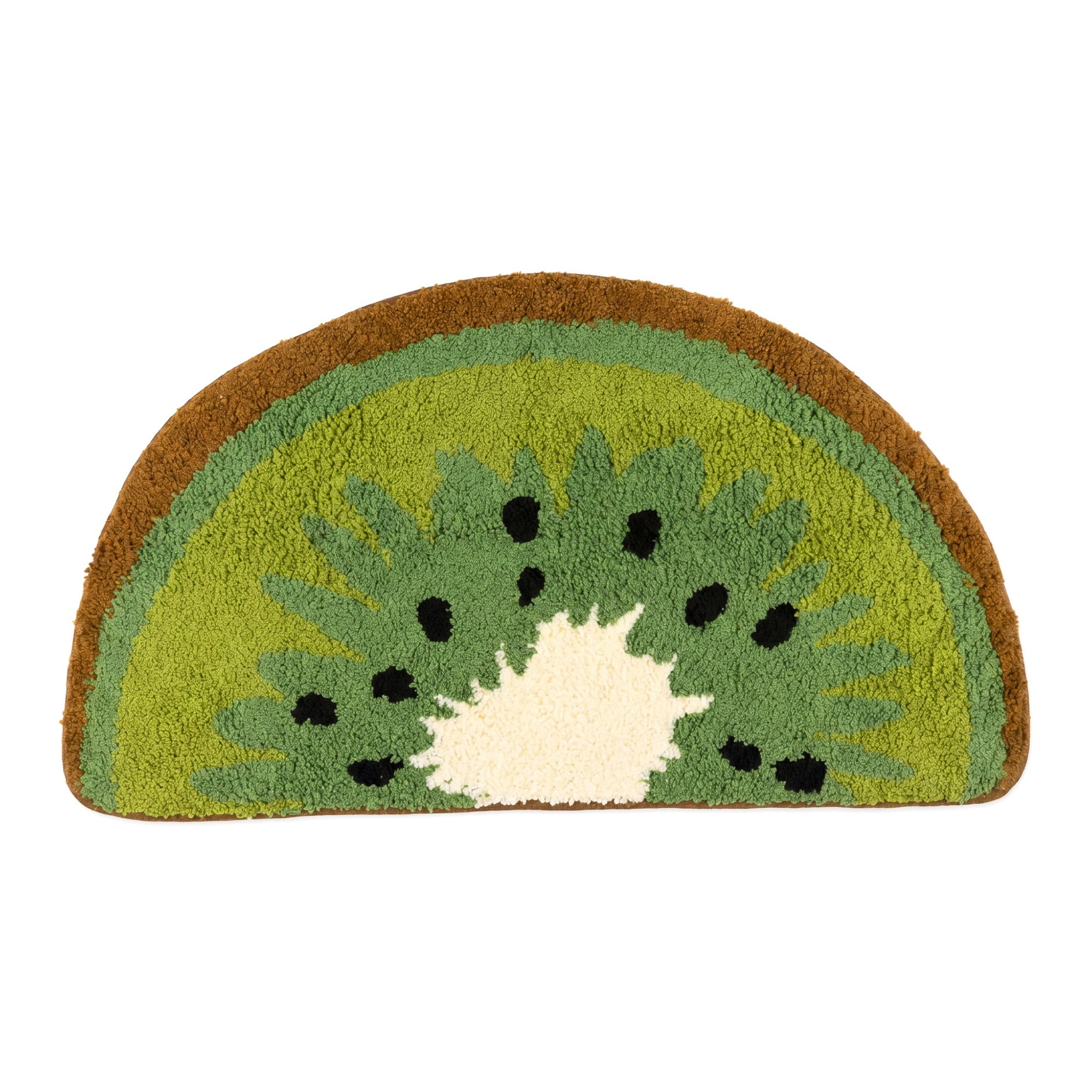 Unique Bargains Printed Faux Fur Bathroom Rug Soft Absorbent Plush Mat Green 32" x 18"