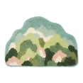 thumbnail image 1 of Unique Bargains Printed Rug Ultra Soft Absorbent Plush Bath Mat Green Moutain 30" x 18", 1 of 6
