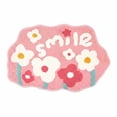 thumbnail image 1 of Unique Bargains Printed Rug Ultra Soft Absorbent Plush Bath Mat Pink Flower 30" x 18", 1 of 6