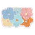 thumbnail image 1 of Unique Bargains Printed Bathroom Rug Ultra Soft Absorbent Plush Bath Mat Multicolor Flower 30" x 18", 1 of 7