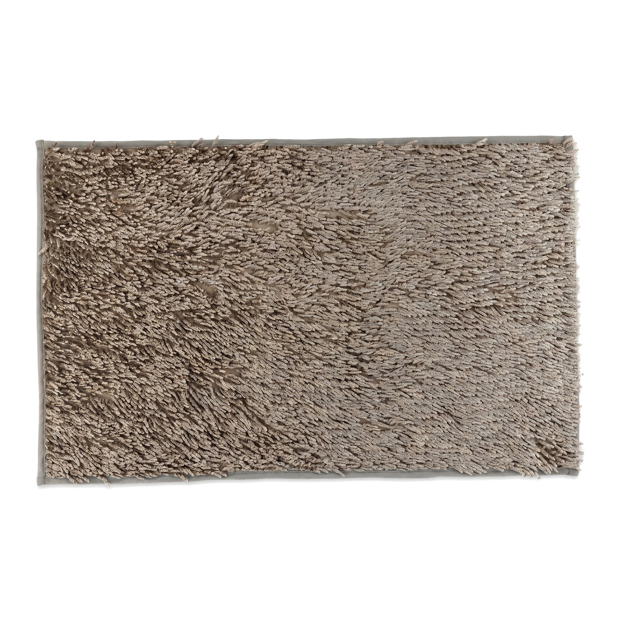 Unique Bargains Printed Ultra Soft Non Slip Shaggy Microfiber Bath Mat Grey 32" x 20"