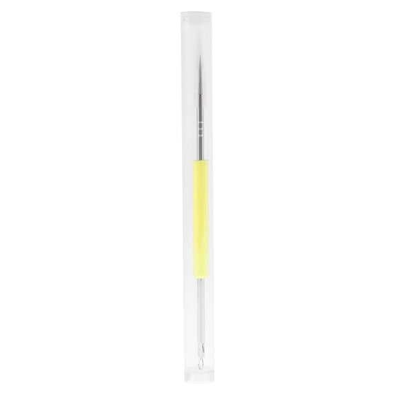 Unique Bargains Professional Durable Pimple Extractor Tool 4.92 Length 1 Pcs Yellow