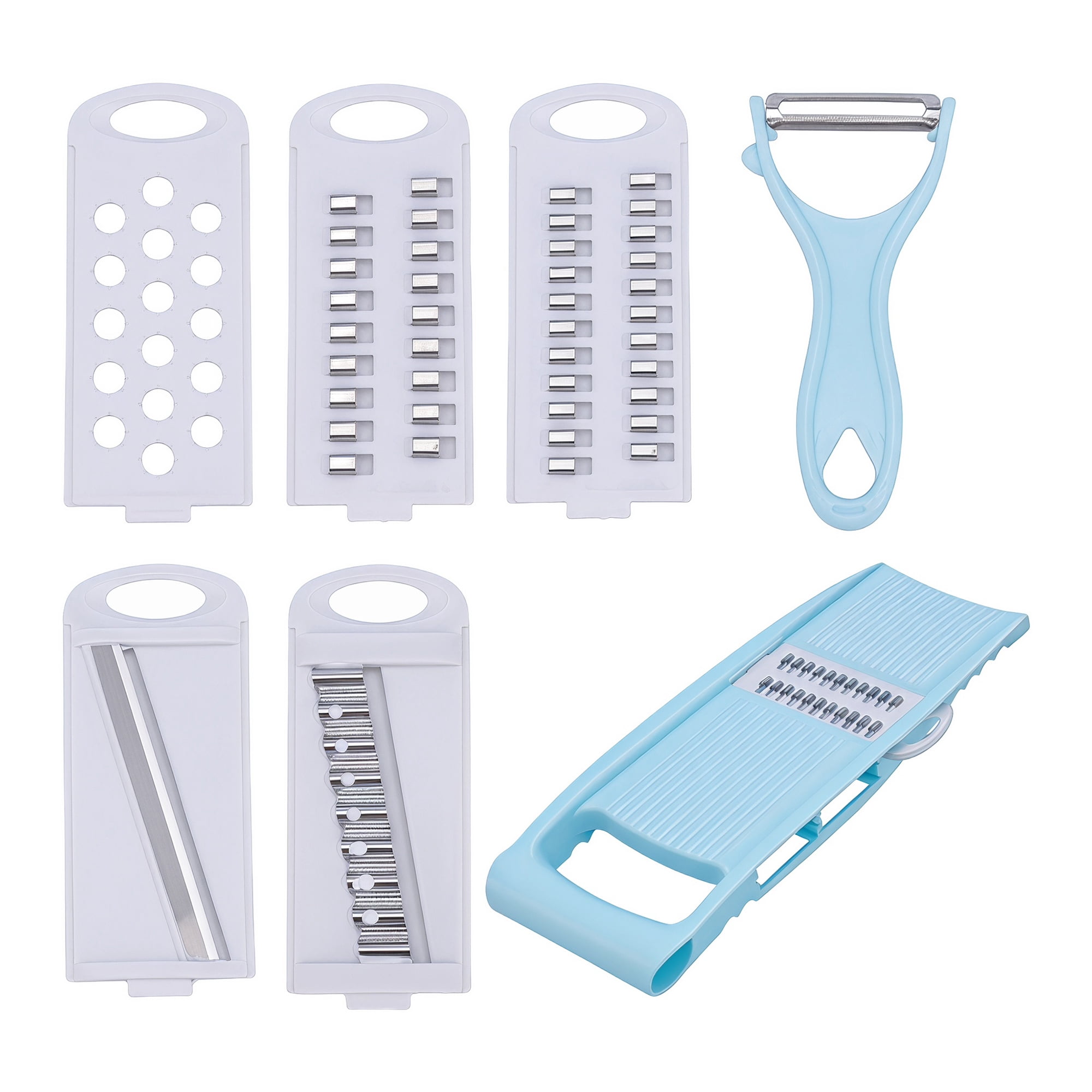 Unique Bargains  Professional Mandoline Slicer for Home Chefs 7 in 1(A) 10.9"x3.9"