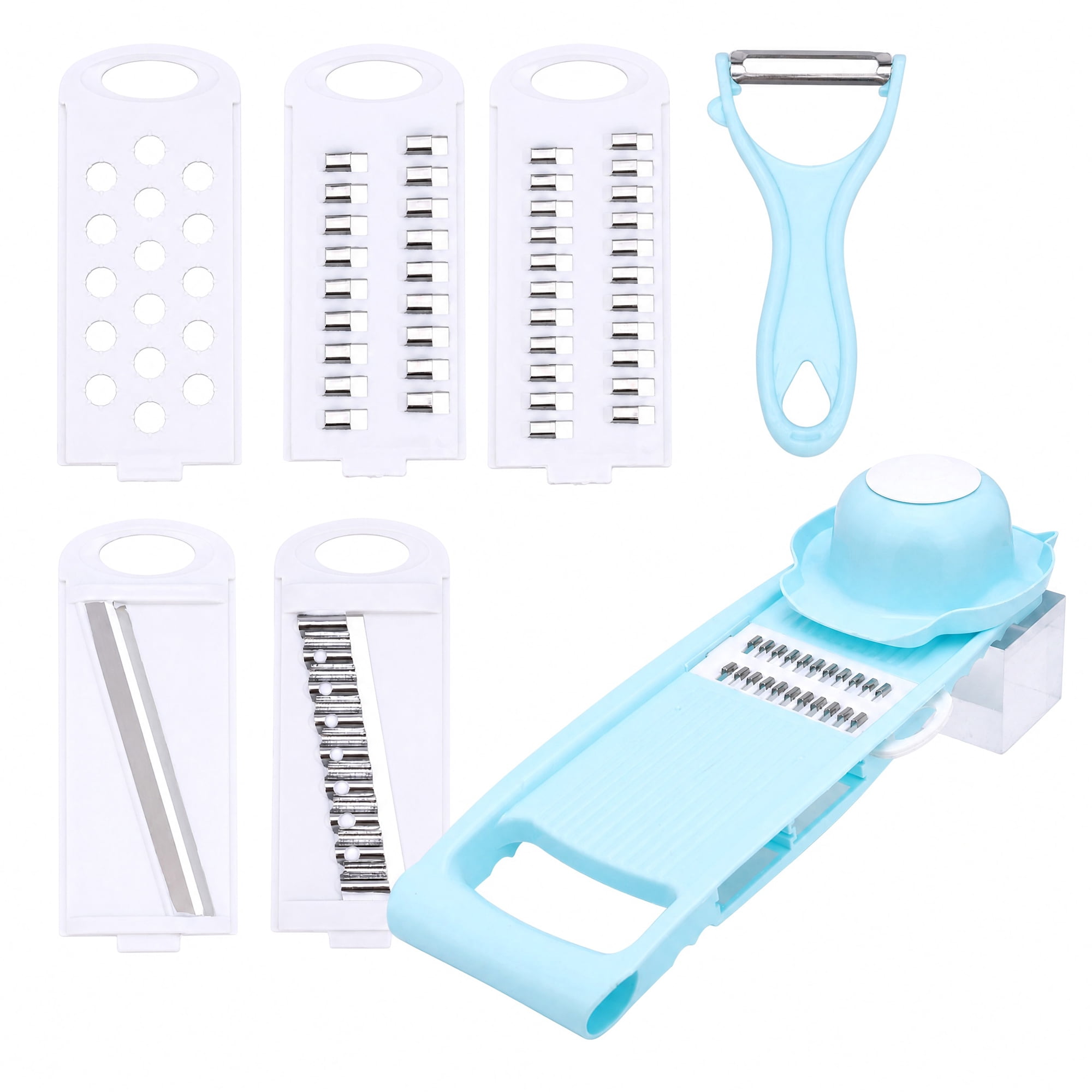 Unique Bargains  Professional Mandoline Slicer for Home Chefs 8 in 1(A) 10.9"x3.9"