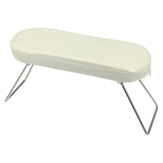 Unique Bargains Professional Nail Arm Rest Soft Leather Nail Art Hand Pillow Cushion White