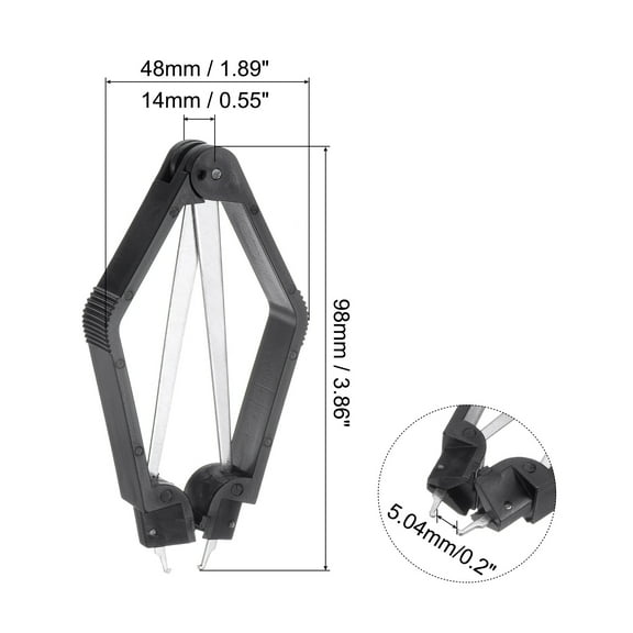 Unique Bargains Professional Tool PLCC IC Extractor (WTS-610) Black New