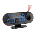 thumbnail image 1 of Unique Bargains Projection Alarm Clocks for Deep Sleepers Black Blue, 1 of 6