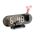 thumbnail image 1 of Unique Bargains Projection Alarm Clocks for Deep Sleepers Black White, 1 of 6