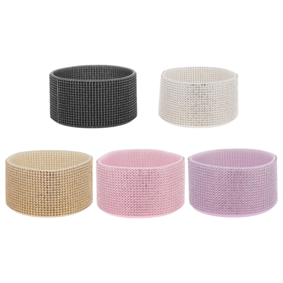 NOMADIC NOOK Protective Flash Faux Diamond Water Bottle Boot Multicolor 5 Pcs