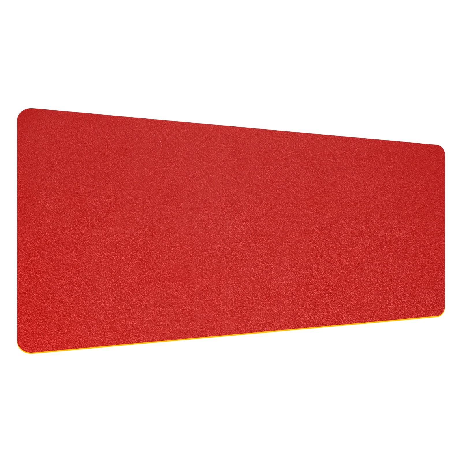 Unique Bargains Protector PU Leather Dual Side Mouse Pad Mat for Office Home Red/Yellow 31"x16"