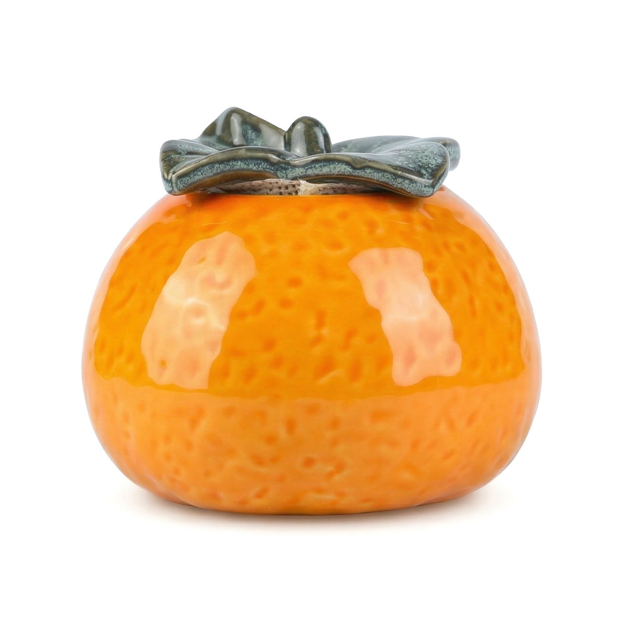 Unique Bargains Pumpkin Ceramic Jar with Airtight Lid for Fall Decor Orange Shape 3.3in