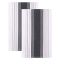 thumbnail image 1 of Unique Bargains Pure Cotton Striped Dish Cloths Black 26" x 18", 1 of 8