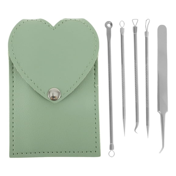 Unique Bargains Purification Pimple Extractor Tool Kit Silver Tone