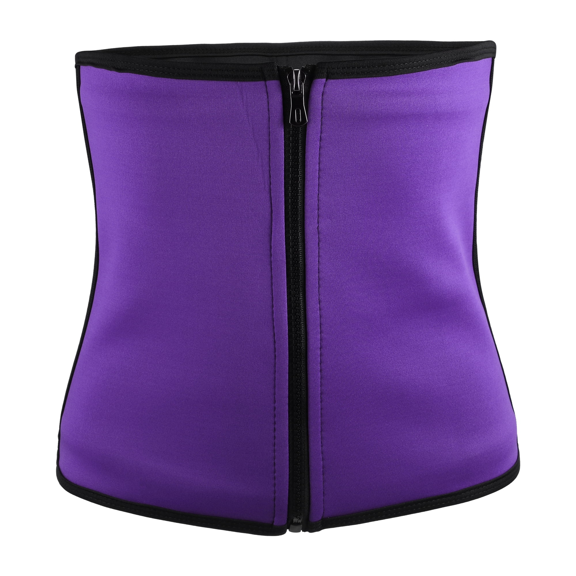 Unique Bargains PurpleWaist Trimmer Zippered Belt Tummy Tuck Belts