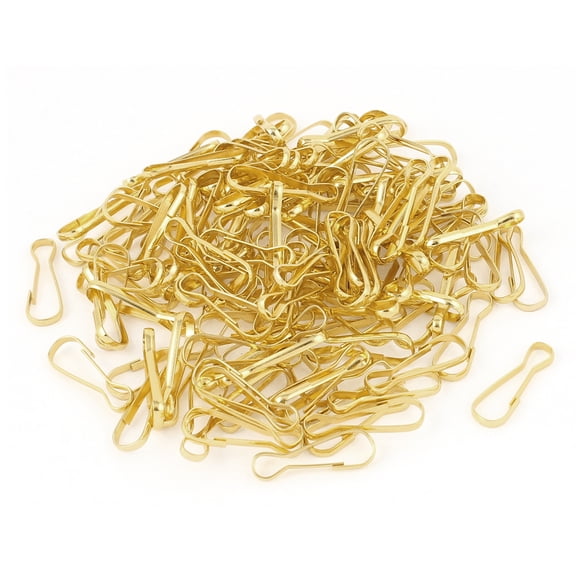 Unique Bargains Purses Zipper Pulls Metal Snap Clip Hook 25mm Brass Tone 132pcs