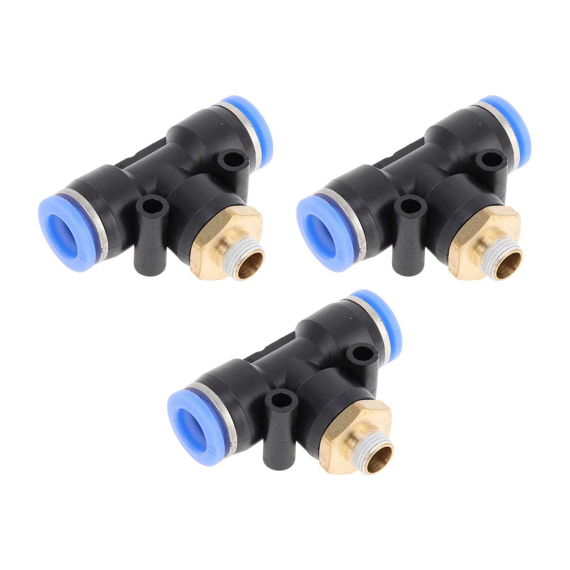 Air Suspension Fittings - 3/8" Push-In To 3/8" 3-Way Tee Union (2-Piece Set) Air Ride Brass Fittings - Foto 12