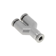 Unique Bargains Push to Connect Air Fittings 5/32" Y Type Air Line Quick Connector 304 Stainless Steel 1 Pc Silver Tone