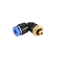 thumbnail image 1 of Unique Bargains Push to Connect Tube Fitting,Male Elbow,4mm Tube OD x M5 Thread Pneumatic Air Push Fit Lock Fitting Blue, 1 of 3