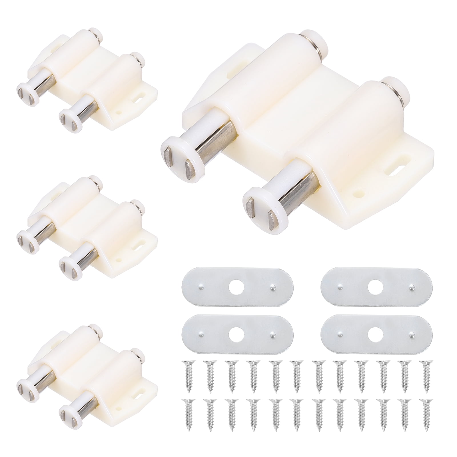 Unique Bargains Push to Open Pressure Touch Release Latches for Cabinets White