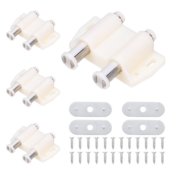 Unique Bargains Push to Open Pressure Touch Release Latches for Cabinets White