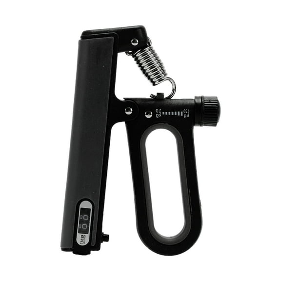 Unique Bargains Q Shape Hand Grip Strengthener Forearm Grip Workout Adjustable Strength for Muscle Building Black