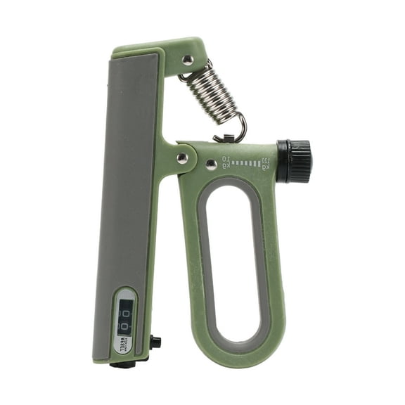 Unique Bargains Q Shape Hand Grip Strengthener Forearm Grip Workout Adjustable Strength for Muscle Building Green Gray