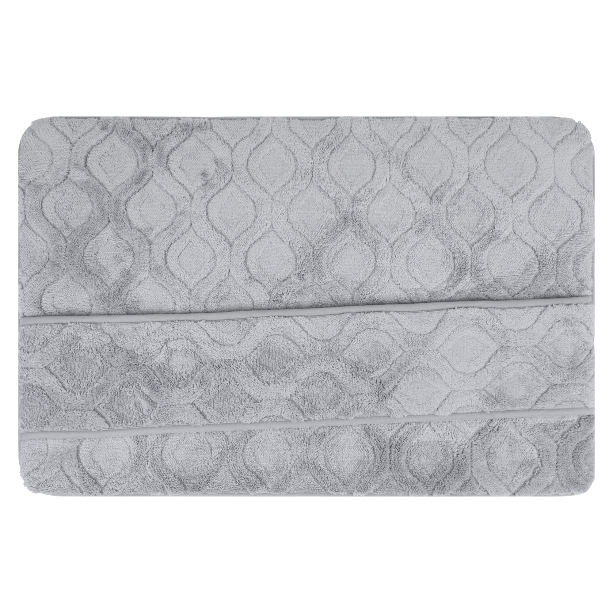 Unique Bargains Quick Dry Bath Mat Non Slip Washable Absorbent Rug Grey 24“ x 36"