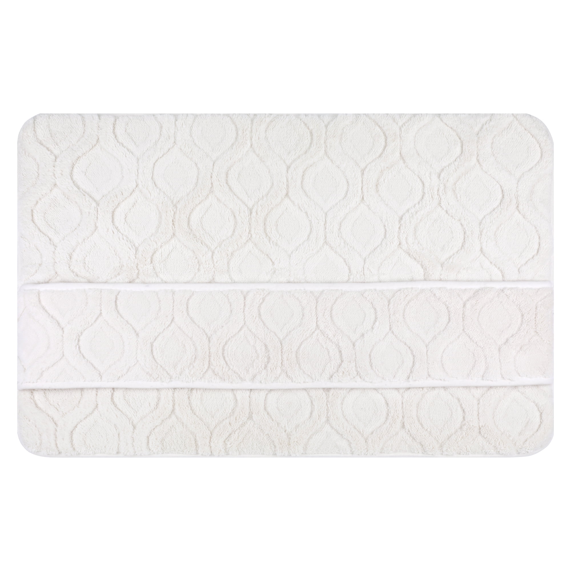 Unique Bargains Quick Dry Bath Mat Non Slip Washable Absorbent Rug White 16" x 24"