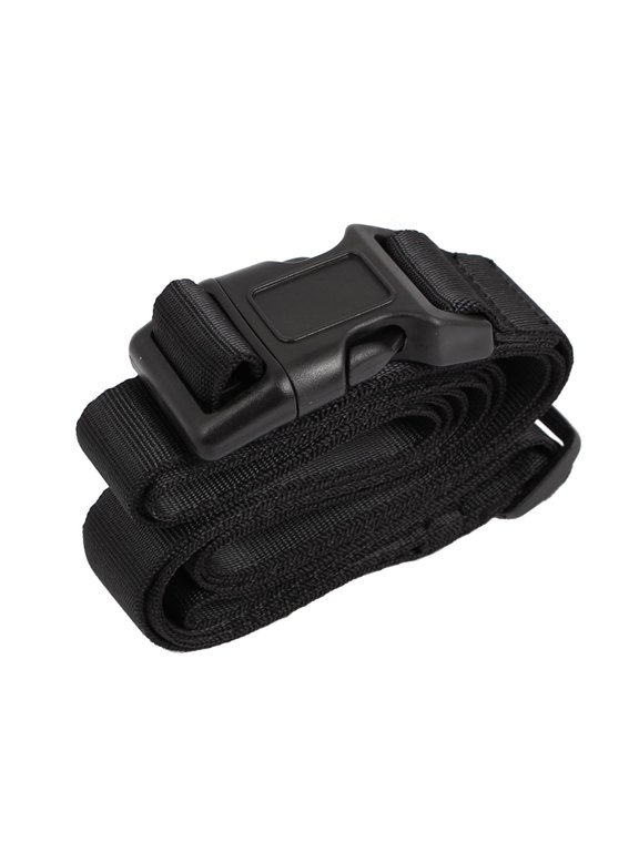 Quick Release Buckle Luggage Suitcase Backpack Baggage Belt Strap Black 78.74'x0.98'