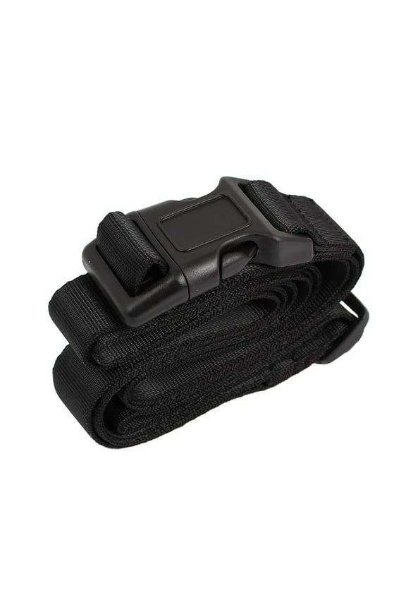 Quick Release Buckle Luggage Suitcase Backpack Baggage Belt Strap Black 78.74'x0.98'