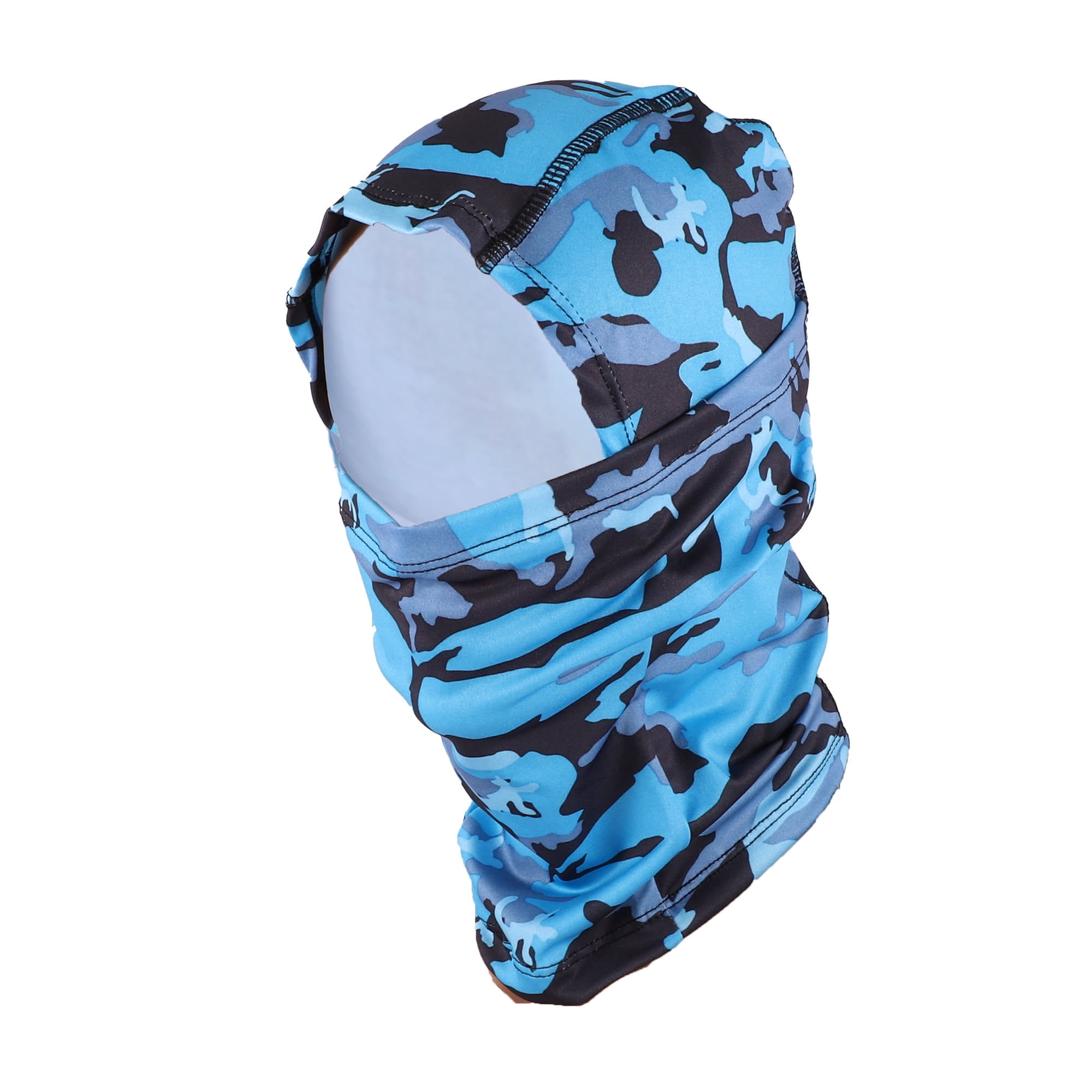Unique Bargains Quick-drying Ice Silk Camouflage Balaclava Face Mask 1 Pc Dark Blue