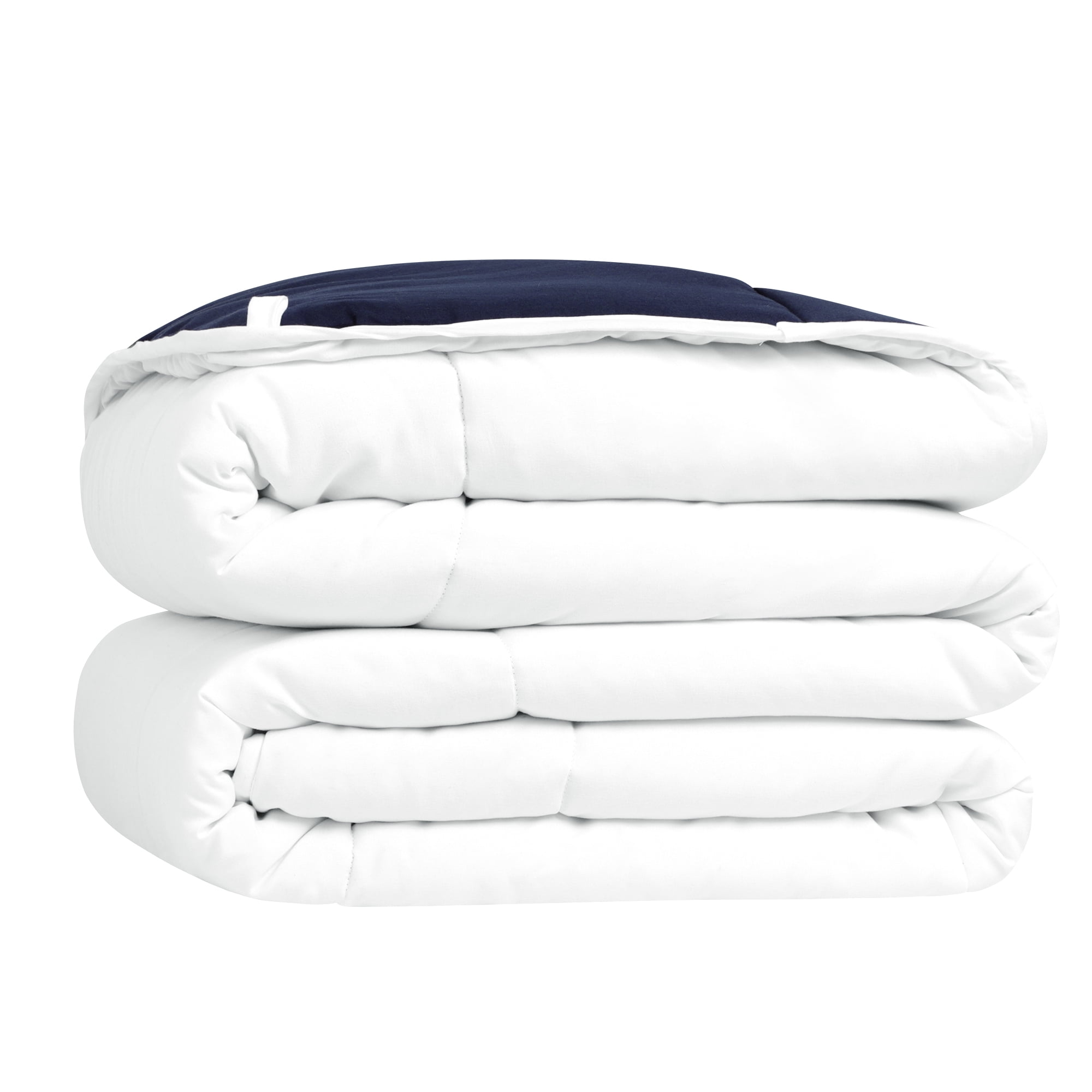 Unique Bargains Quilt Lightweight Down Comforter White/Navy King