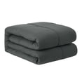 thumbnail image 1 of Unique Bargains Quilt Soft Lightweight Down Alternative Comforter Dark Gray Twin, 1 of 8