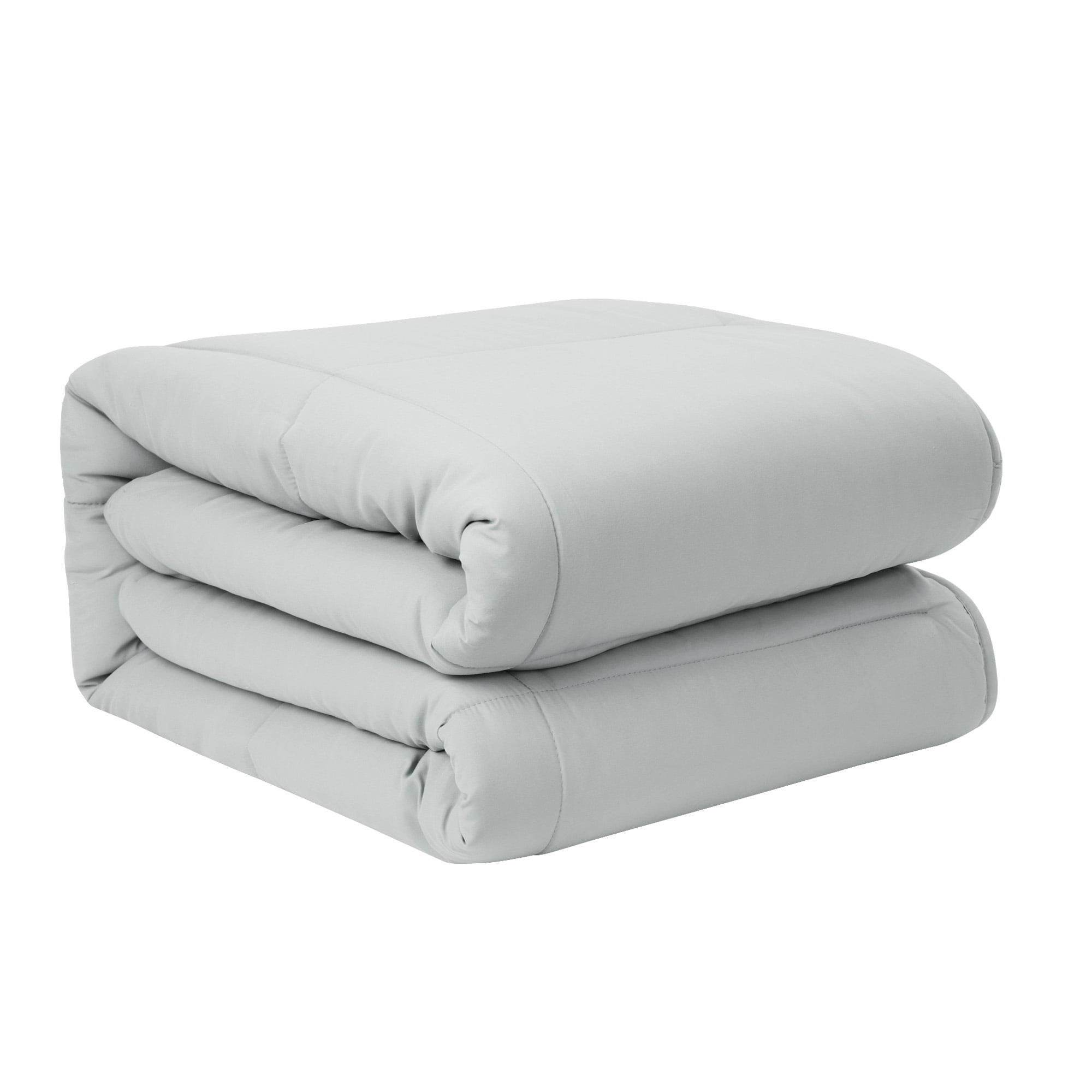 Unique Bargains Quilt Soft Lightweight Down Alternative Comforter Light Gray King
