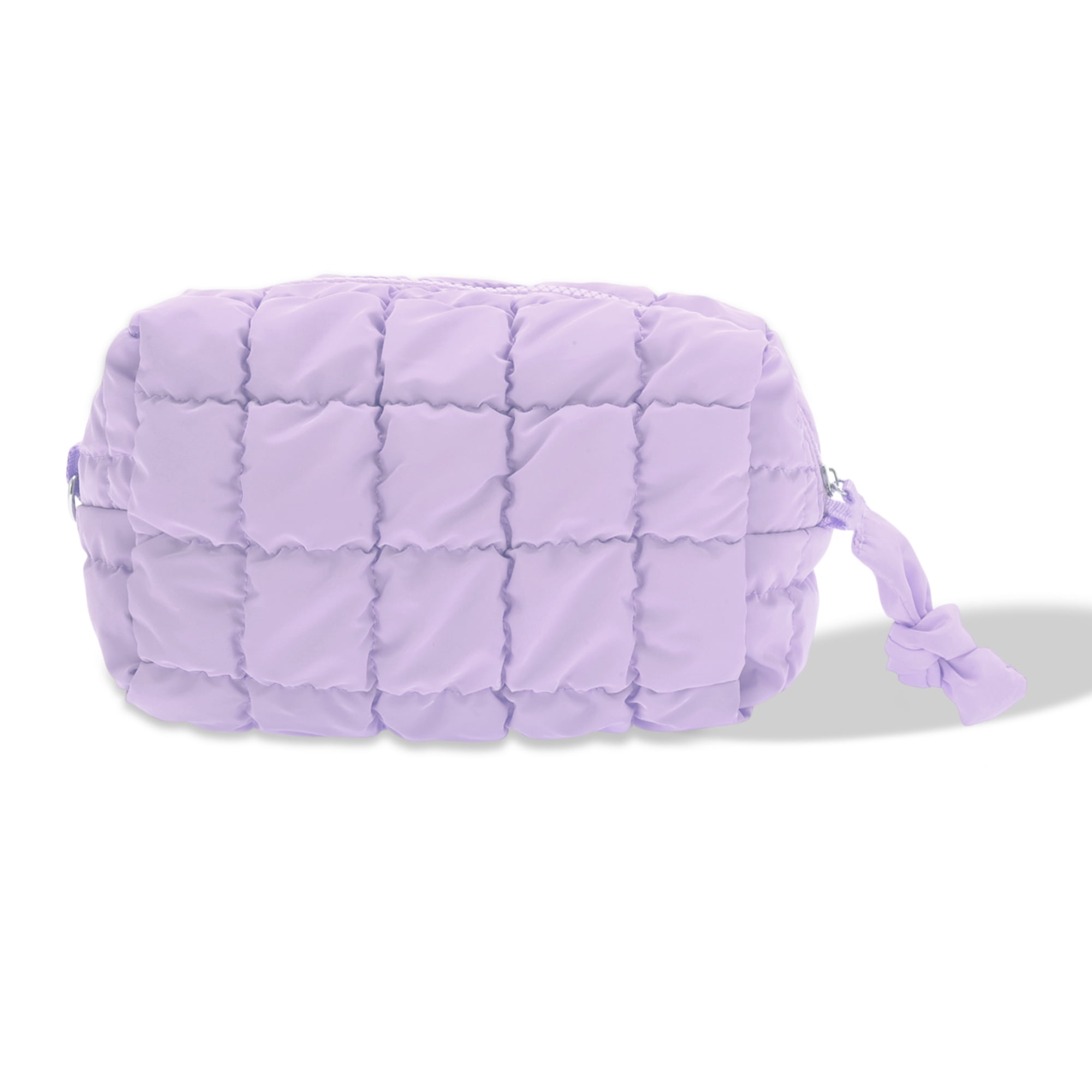 Unique Bargains Quilted Cosmetic Organizer for Women Purple