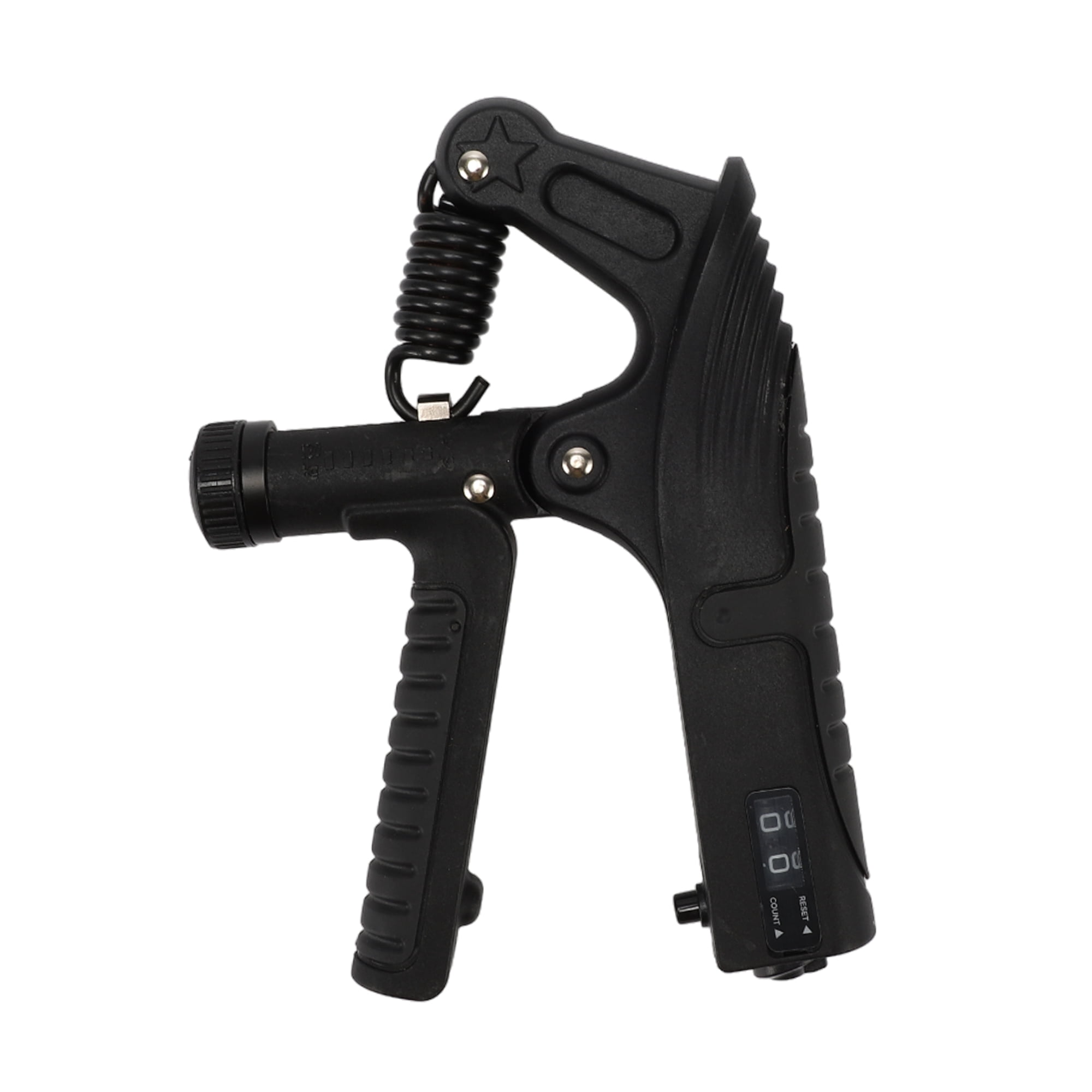 Unique Bargains R Shape Hand Grip Strengthener Adjustable Strength for Fitness  Black