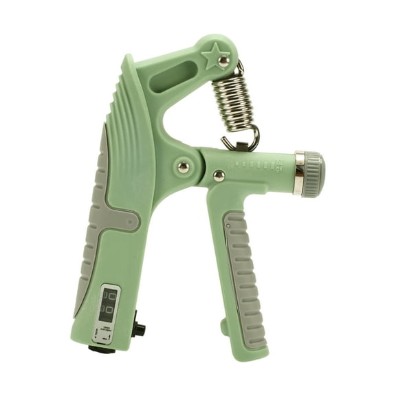 Unique Bargains R Shape Hand Grip Strengthener Forearm Grip Workout Adjustable Strength for Muscle Building Green