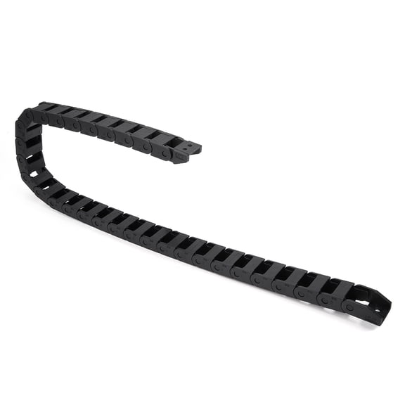 Unique Bargains R18 10mm x 15mm Black Plastic Cable Drag Chain Wire Carrier 1M Length for CNC
