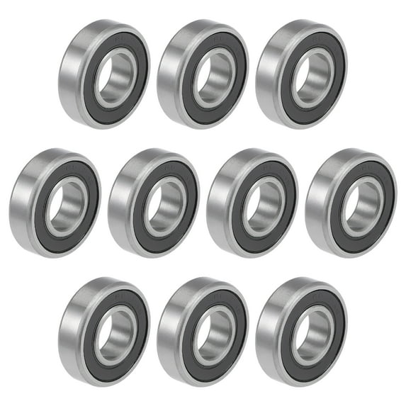 Unique Bargains R8RS Deep Groove Ball Bearings Z2 1/2 x 1-1/8 x 5/16 inch Double Sealed Carbon Steel 10pcs, 10